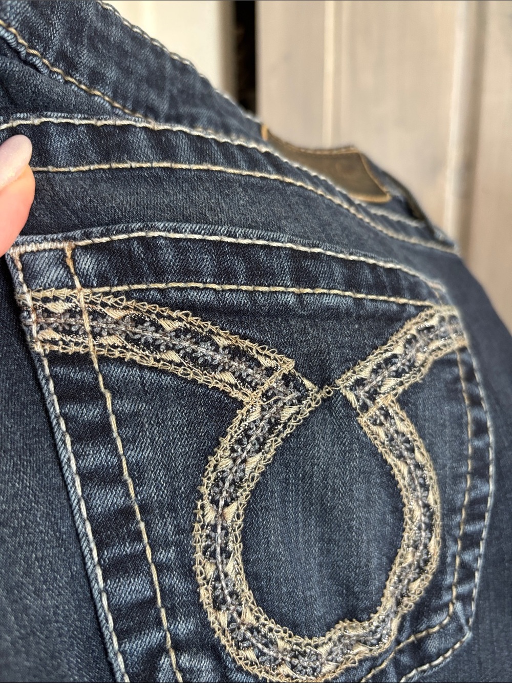 Big Star Maddie Boot dark Wash western rodeo festival sparkle stitch pocket 36L - Picture 9 of 9